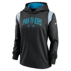 Carolina Panthers Women's Sideline Stack Performance Pullover Hoodie - Black cheap