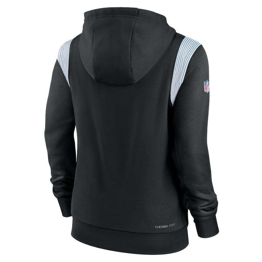Carolina Panthers Women's Sideline Stack Performance Pullover Hoodie - Black cheap