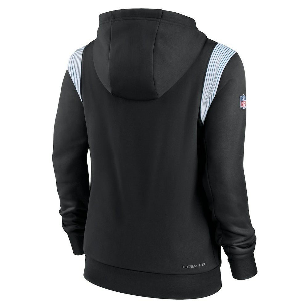 Carolina Panthers Women's Sideline Stack Performance Pullover Hoodie - Black cheap