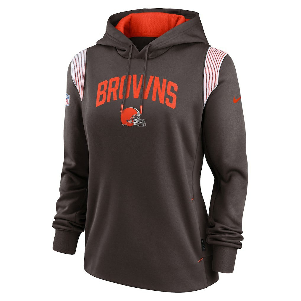 Cleveland Browns Women's Sideline Stack Performance Pullover Hoodie - Brown online