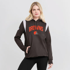 Cleveland Browns Women's Sideline Stack Performance Pullover Hoodie - Brown online