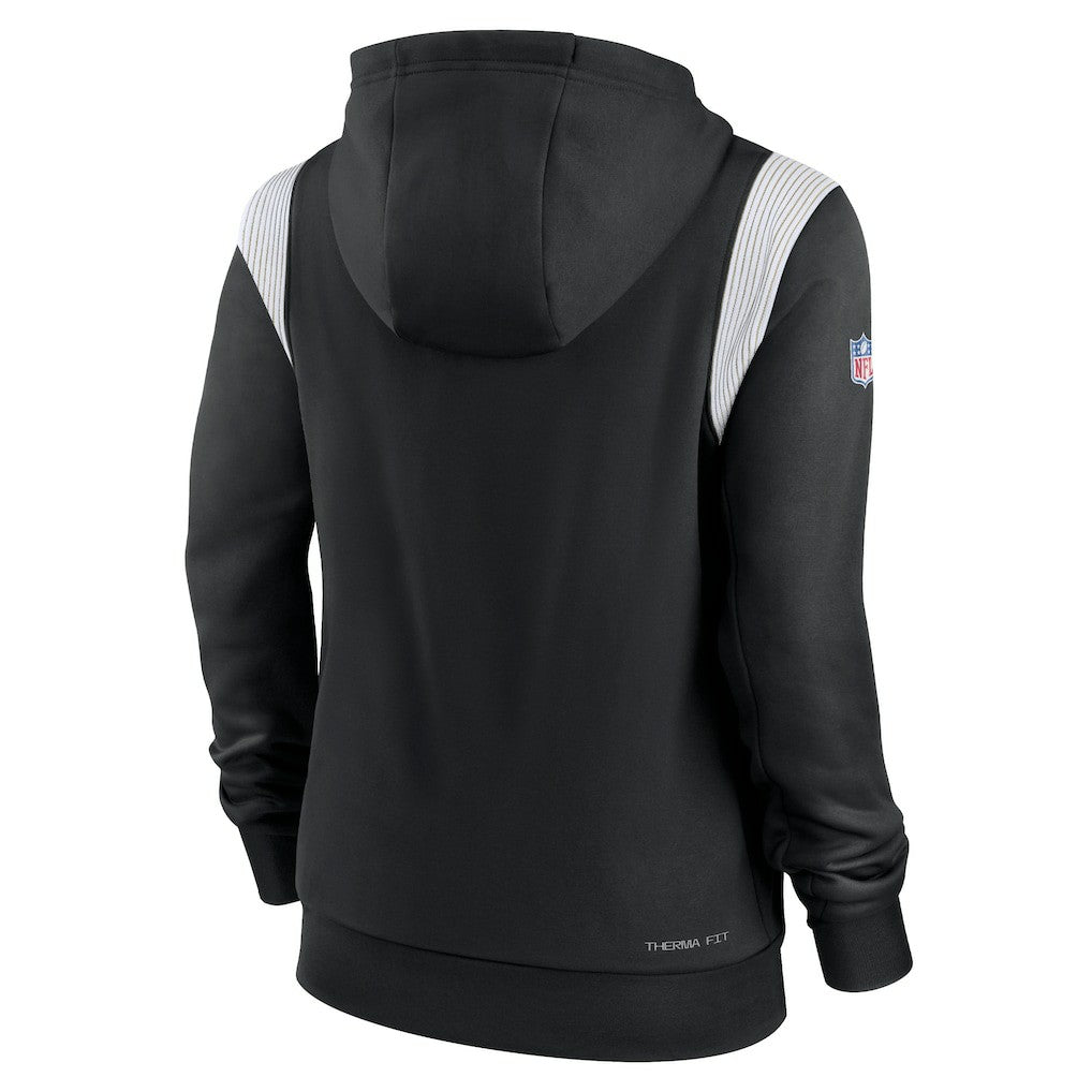New Orleans Saints Women's Sideline Stack Performance Pullover Hoodie - Black discount