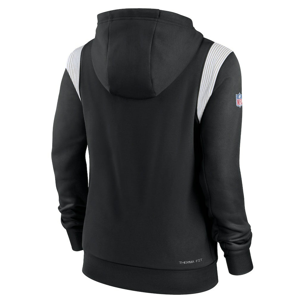 New Orleans Saints Women's Sideline Stack Performance Pullover Hoodie - Black discount