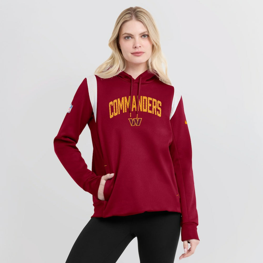 Washington Commanders Women's Sideline Stack Performance Pullover Hoodie - Burgundy outlet