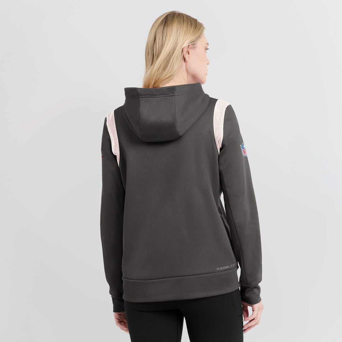 Tampa Bay Buccaneers Women's Sideline Stack Performance Pullover Hoodie - Pewter discount