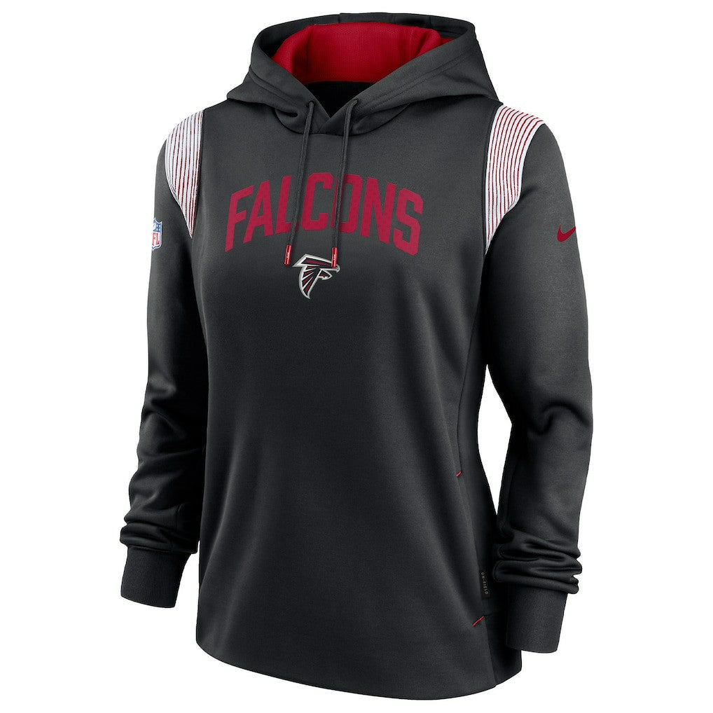Atlanta Falcons Women's Sideline Stack Performance Pullover Hoodie - Black discount