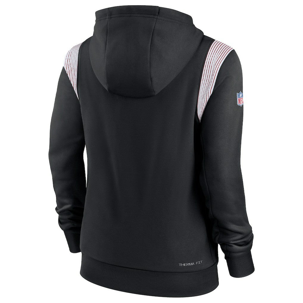 Atlanta Falcons Women's Sideline Stack Performance Pullover Hoodie - Black discount