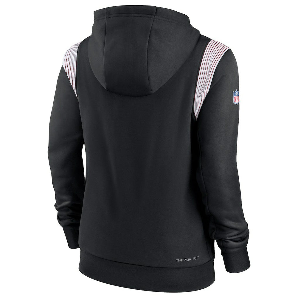 Atlanta Falcons Women's Sideline Stack Performance Pullover Hoodie - Black discount