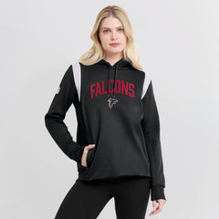 Atlanta Falcons Women's Sideline Stack Performance Pullover Hoodie - Black discount