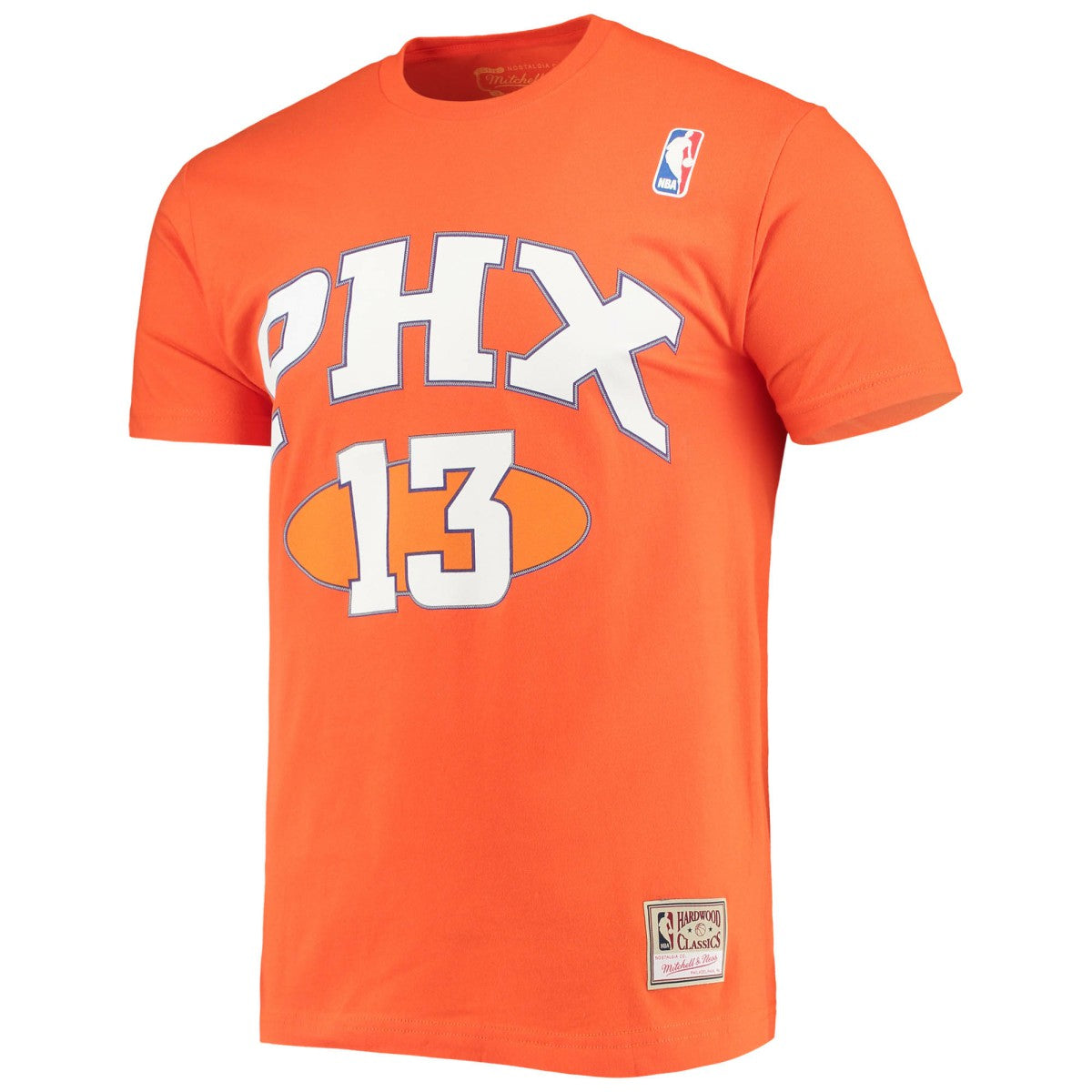 Steve Nash Phoenix Suns Hardwood Classics Stitch Name & Number T-Shirt - Orange cheap