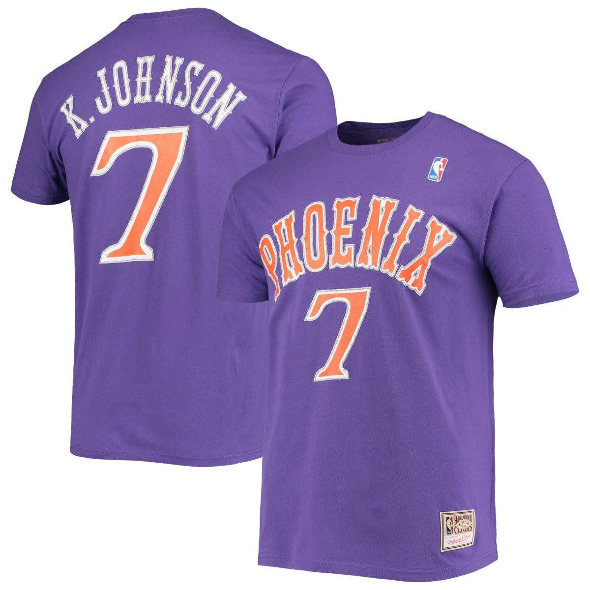 Kevin Johnson Phoenix Suns Hardwood Classics Stitch Name & Number T-Shirt - Purple discount