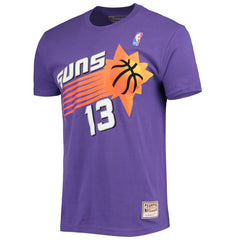 Steve Nash Phoenix Suns Hardwood Classics Stitch Name & Number T-Shirt - Purple sale