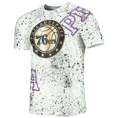 Philadelphia 76ers FISLL Gold Foil Splatter Print T-Shirt - White shop