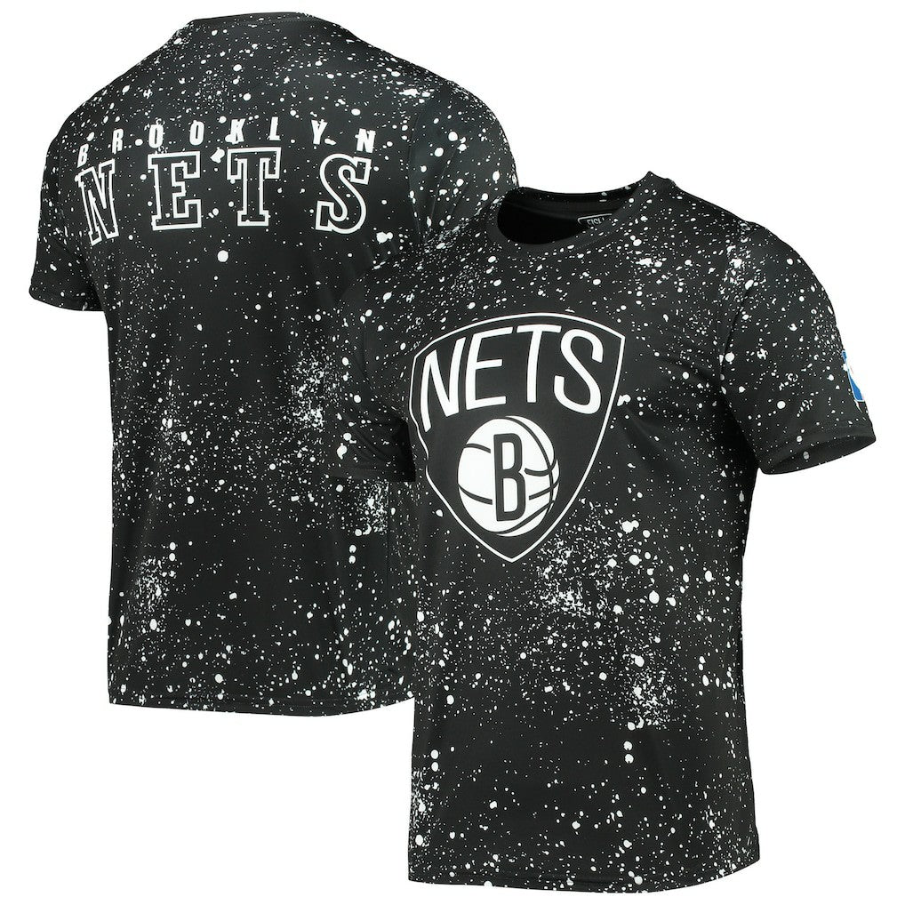 Brooklyn Nets FISLL Splatter Print T-Shirt - Black sale