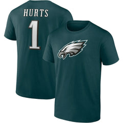 Jalen Hurts Philadelphia Eagles Player Icon T-Shirt - Midnight Green outlet