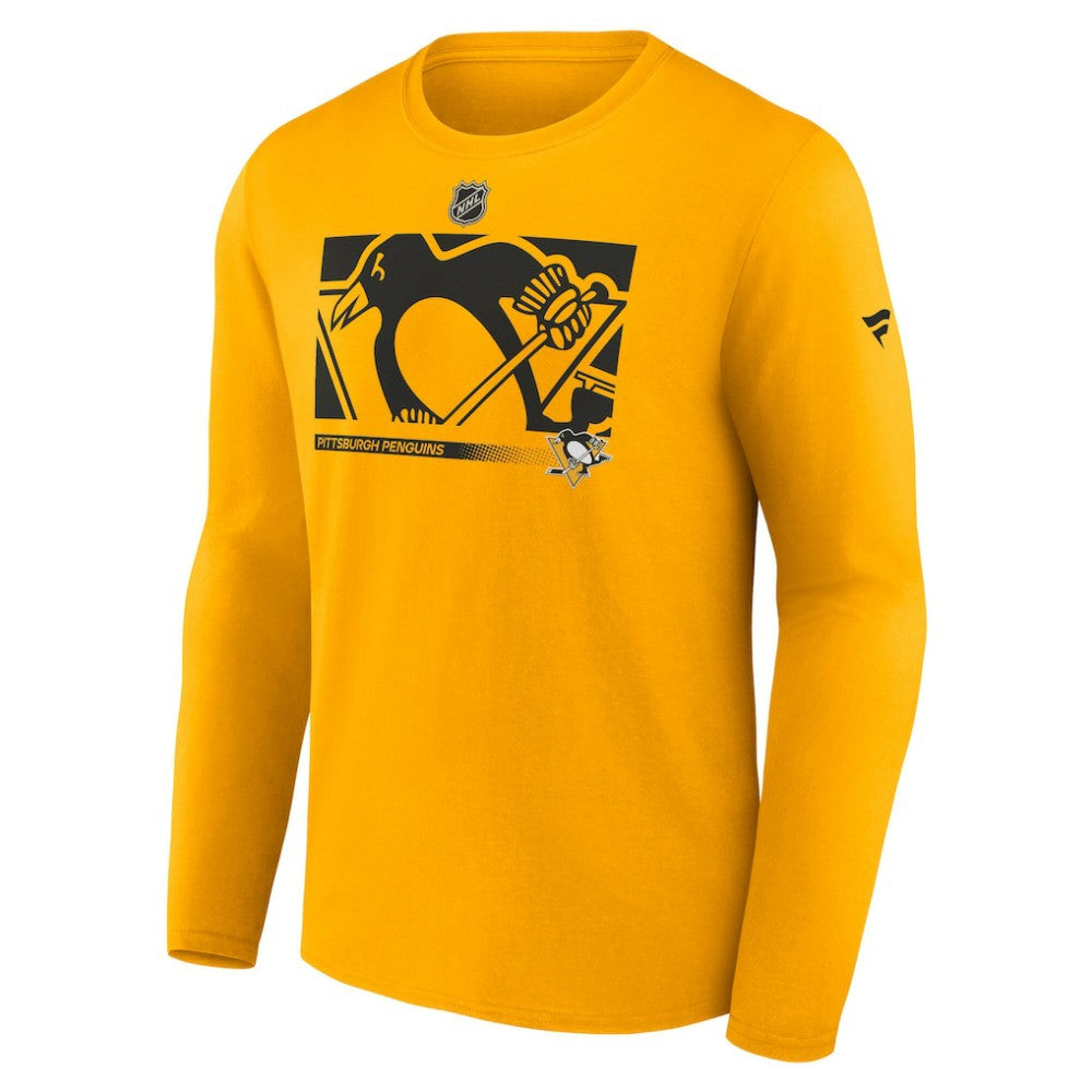 Pittsburgh Penguins Fanatics Authentic Pro Core Collection Secondary Long Sleeve T-Shirt - Gold T-shirts
