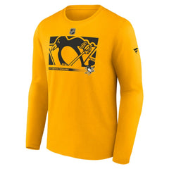 Pittsburgh Penguins Fanatics Authentic Pro Core Collection Secondary Long Sleeve T-Shirt - Gold T-shirts