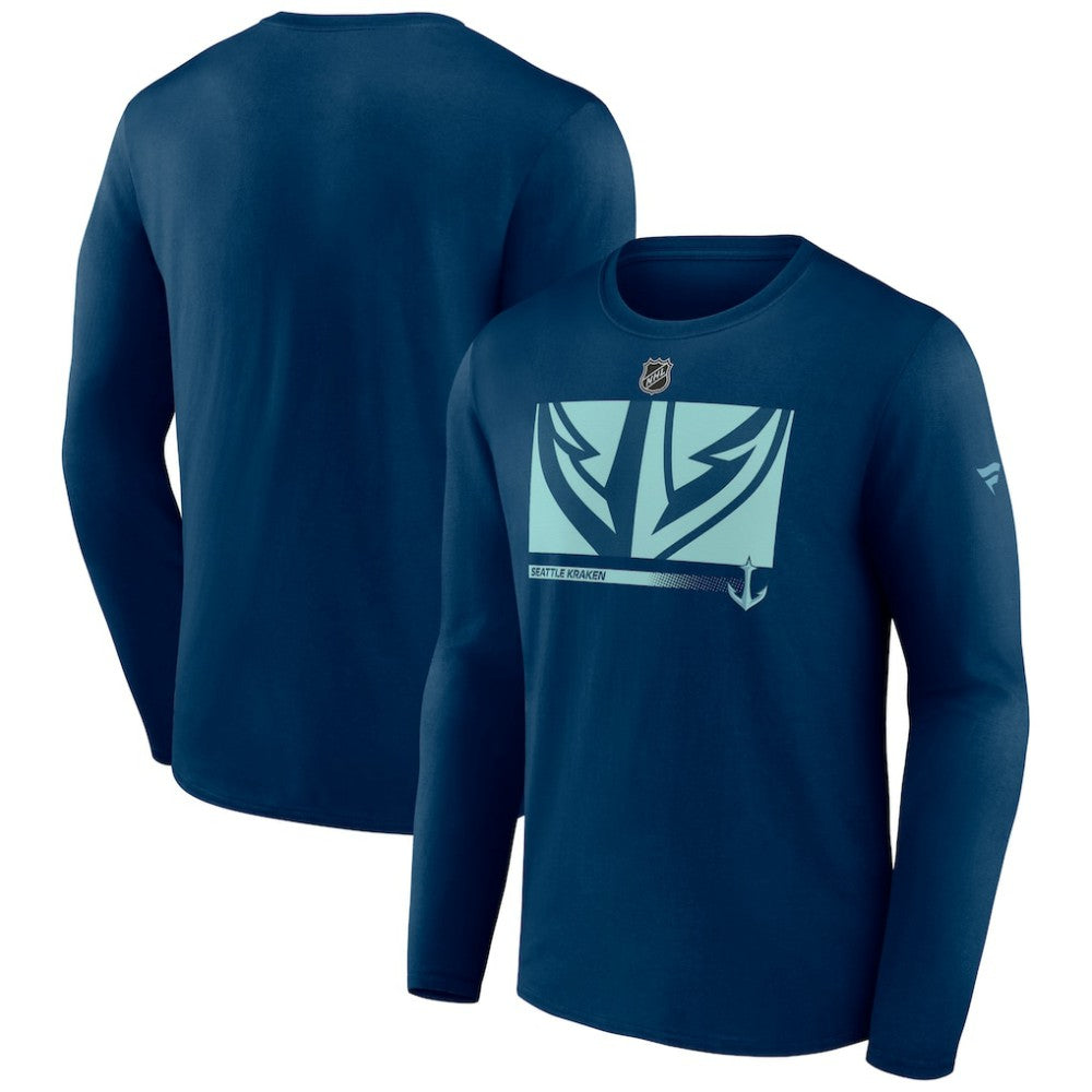 Seattle Kraken Fanatics Authentic Pro Core Collection Secondary Long Sleeve T-Shirt - Deep Sea Blue T-shirts