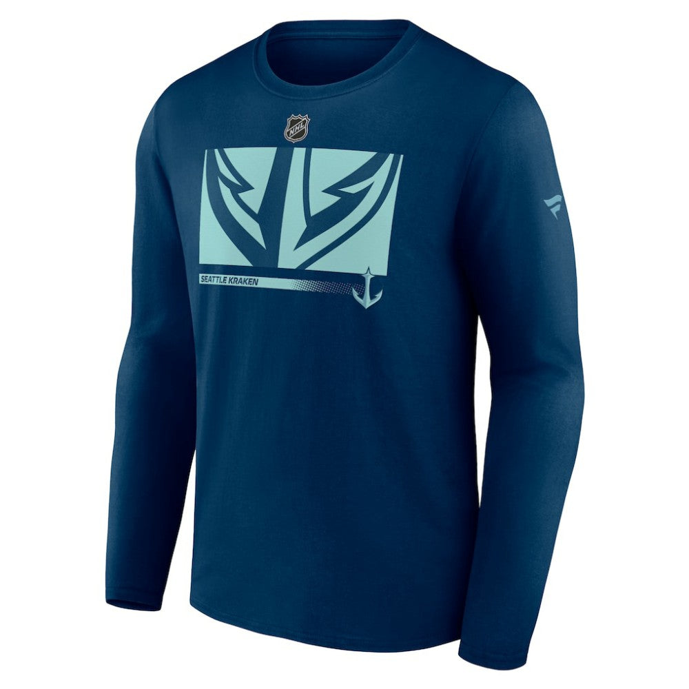 Seattle Kraken Fanatics Authentic Pro Core Collection Secondary Long Sleeve T-Shirt - Deep Sea Blue T-shirts