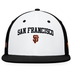 San Francisco Giants Iconic Color Blocked Fitted Hat White/Black