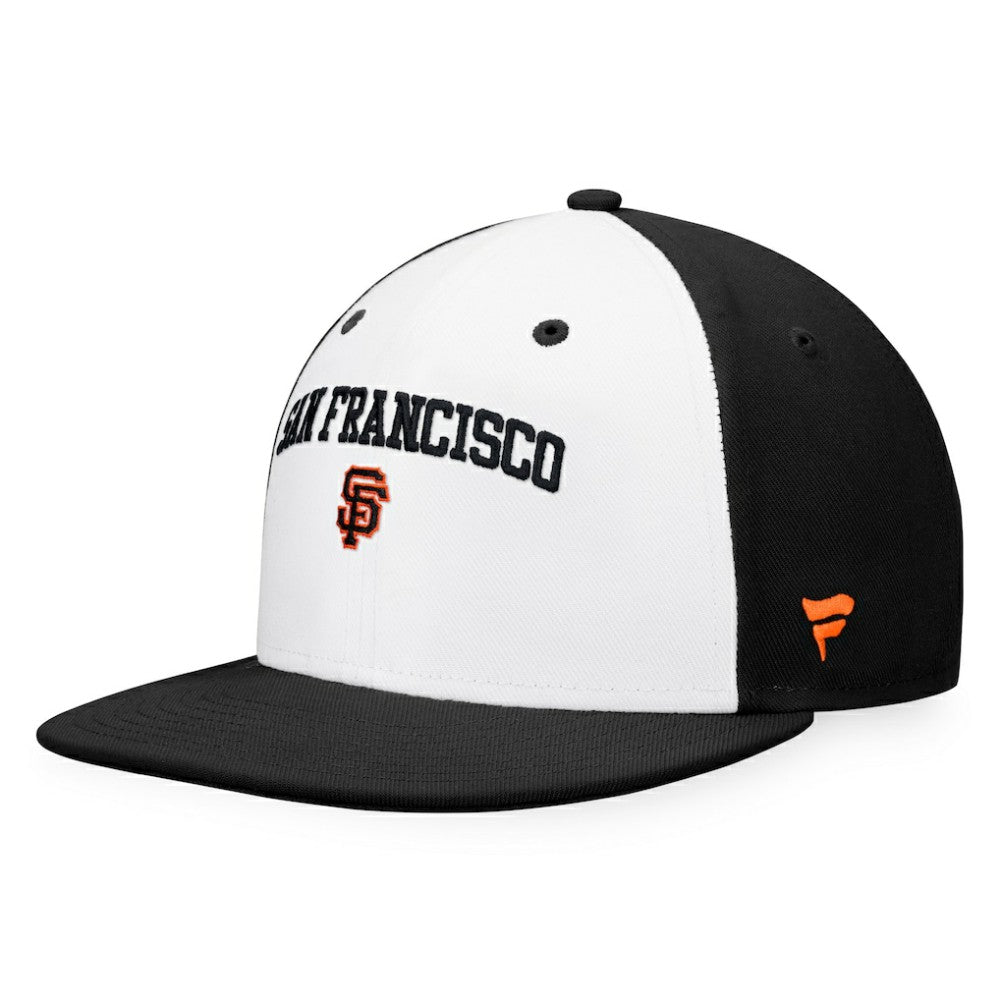 San Francisco Giants Iconic Color Blocked Fitted Hat White/Black