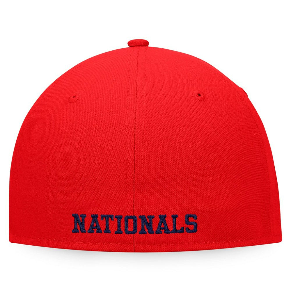 Washington Nationals Iconic Color Blocked Fitted Hat White/Red