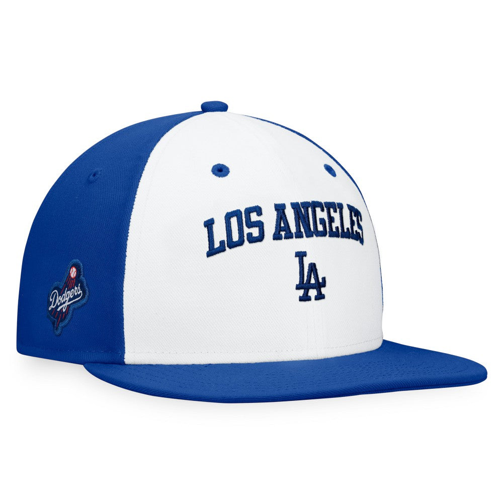 Los Angeles Dodgers Iconic Color Blocked Fitted Hat White/Royal