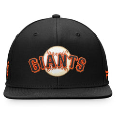 San Francisco Giants Iconic Team Patch Fitted Hat Black