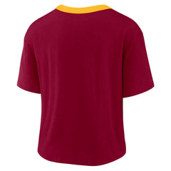 Washington Commanders Women's High Hip Fashion Cropped Top - Burgundy cheap