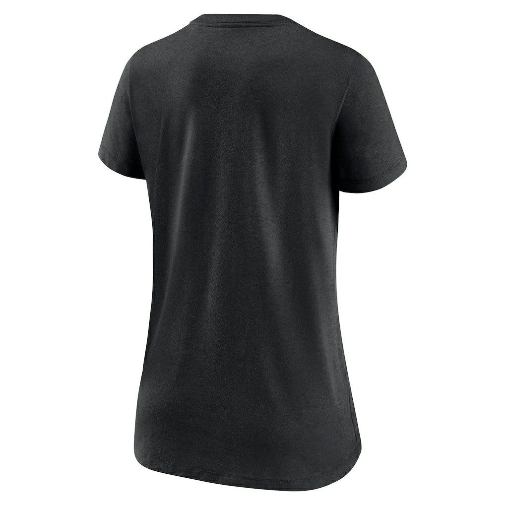 Cincinnati Bengals Women's Lock Up Tri-Blend V-Neck T-Shirt - Heathered Black on sale