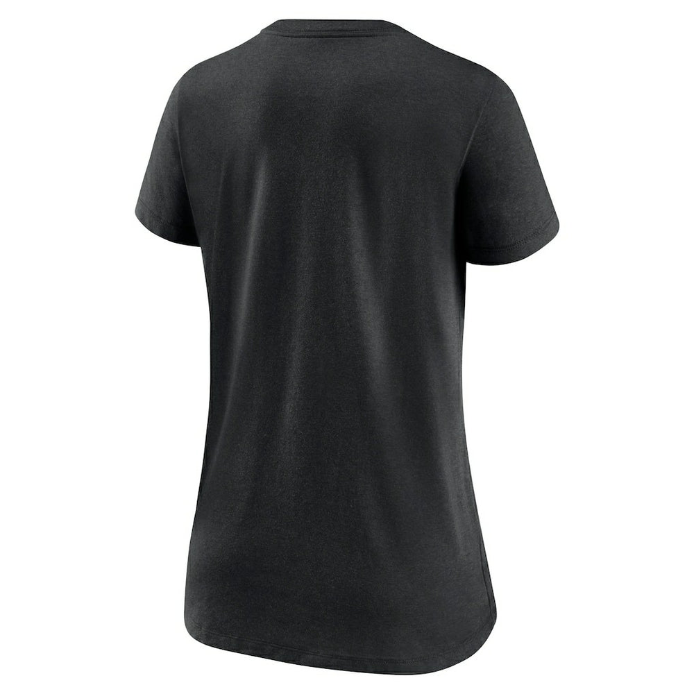 Cincinnati Bengals Women's Lock Up Tri-Blend V-Neck T-Shirt - Heathered Black on sale