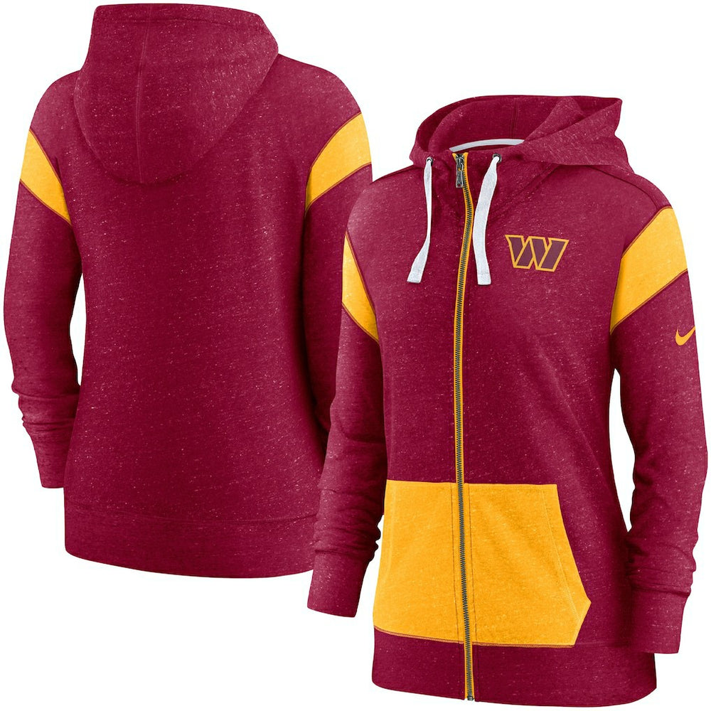 Washington Commanders Women's Monaco Lightweight Full-Zip Hoodie - Burgundy/Gold on sale