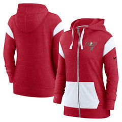 Tampa Bay Buccaneers Women's Monaco Lightweight Full-Zip Hoodie - Red/White cheap