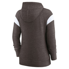 Cleveland Browns Women's Monaco Lightweight Full-Zip Hoodie - Brown/White sale