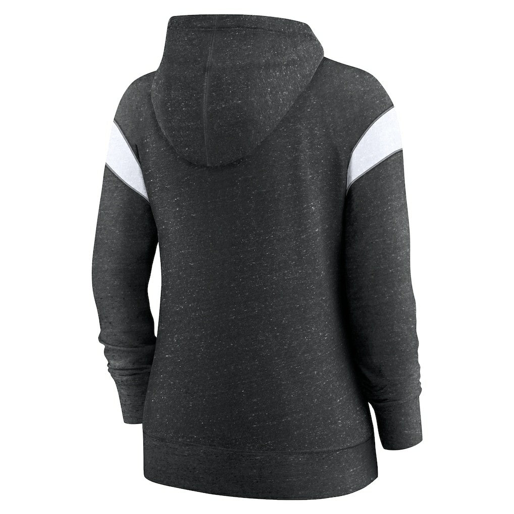 Baltimore Ravens Women's Monaco Lightweight Full-Zip Hoodie - Heather Black/White for sale
