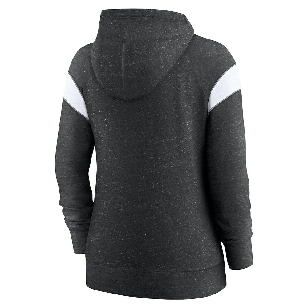 Baltimore Ravens Women's Monaco Lightweight Full-Zip Hoodie - Heather Black/White for sale