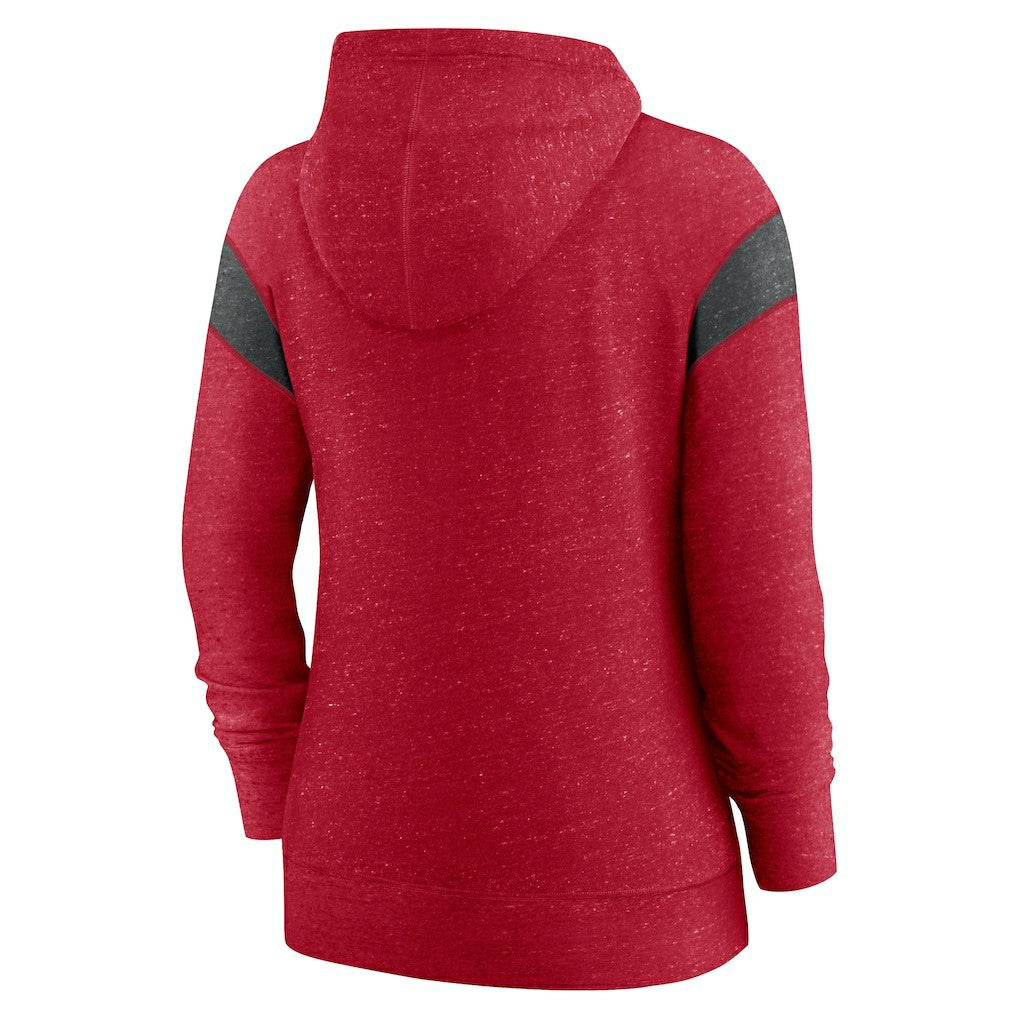 San Francisco 49ers Women's Monaco Lightweight Full-Zip Hoodie - Scarlet/Heather Black outlet