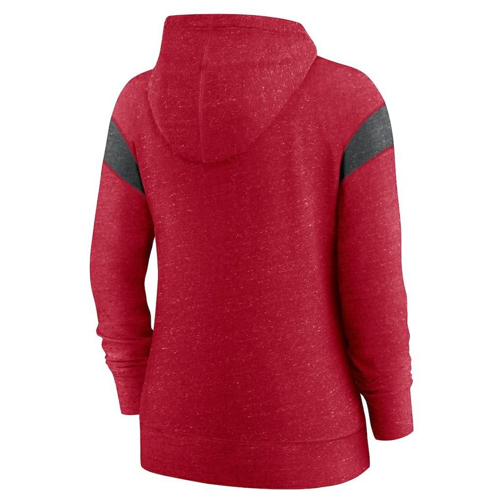 San Francisco 49ers Women's Monaco Lightweight Full-Zip Hoodie - Scarlet/Heather Black outlet