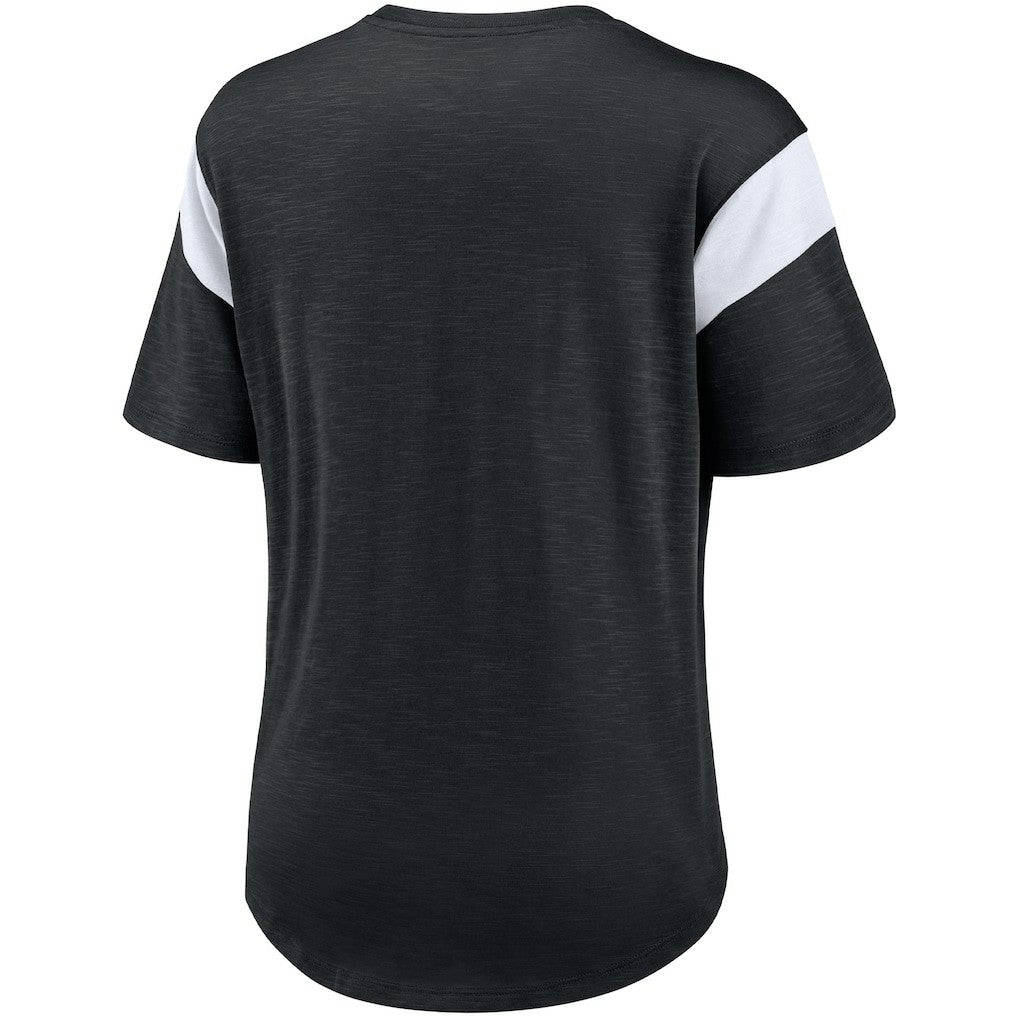 Las Vegas Raiders Women's Primary Logo Fashion Top - Heather Black outlet