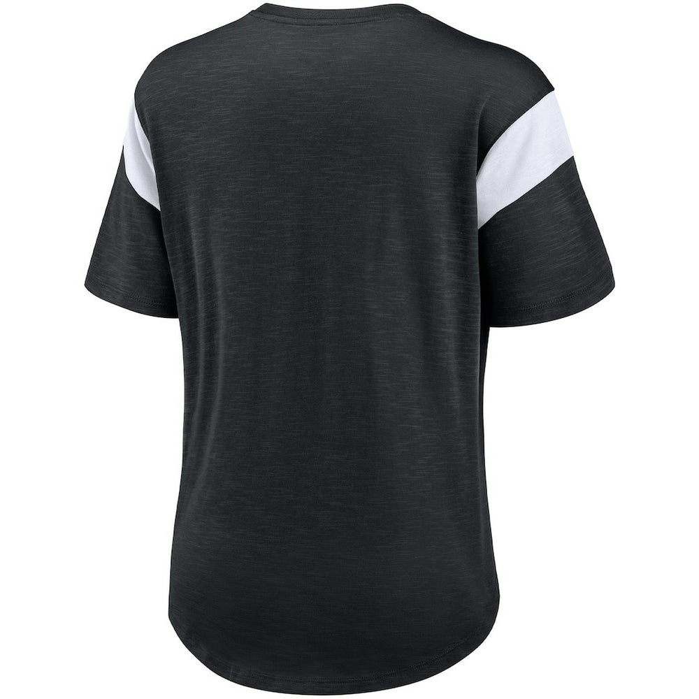 Las Vegas Raiders Women's Primary Logo Fashion Top - Heather Black outlet