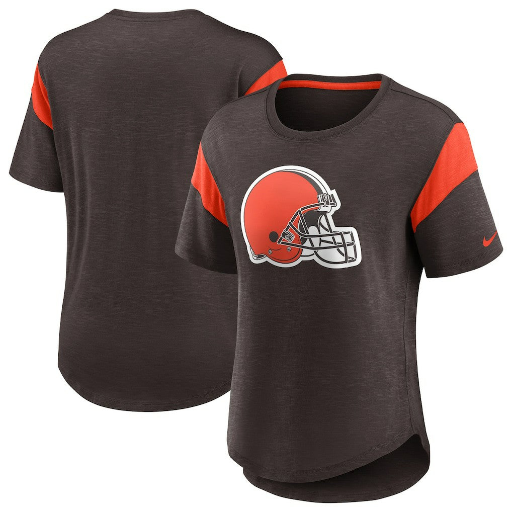 Cleveland Browns Women's Primary Logo Fashion Top - Brown sale