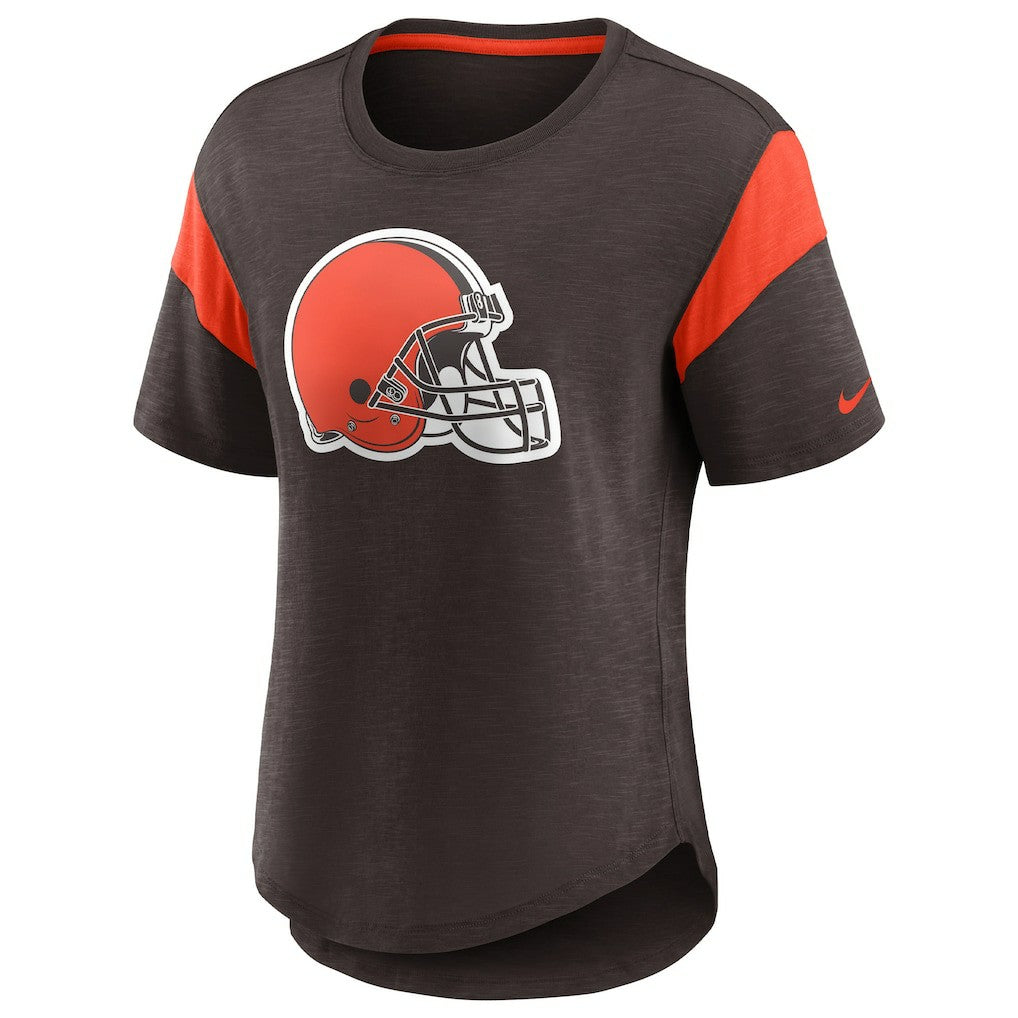 Cleveland Browns Women's Primary Logo Fashion Top - Brown sale