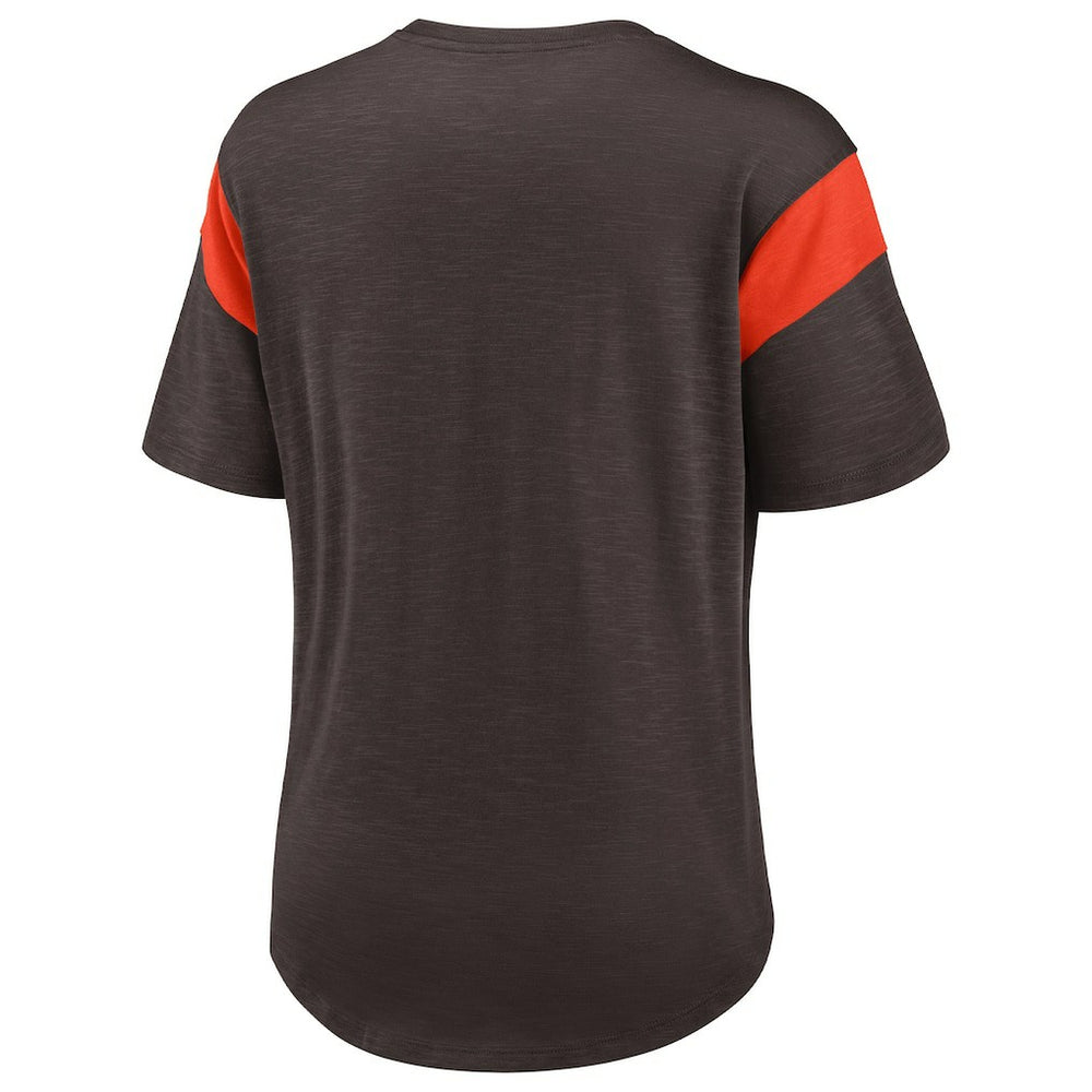 Cleveland Browns Women's Primary Logo Fashion Top - Brown sale