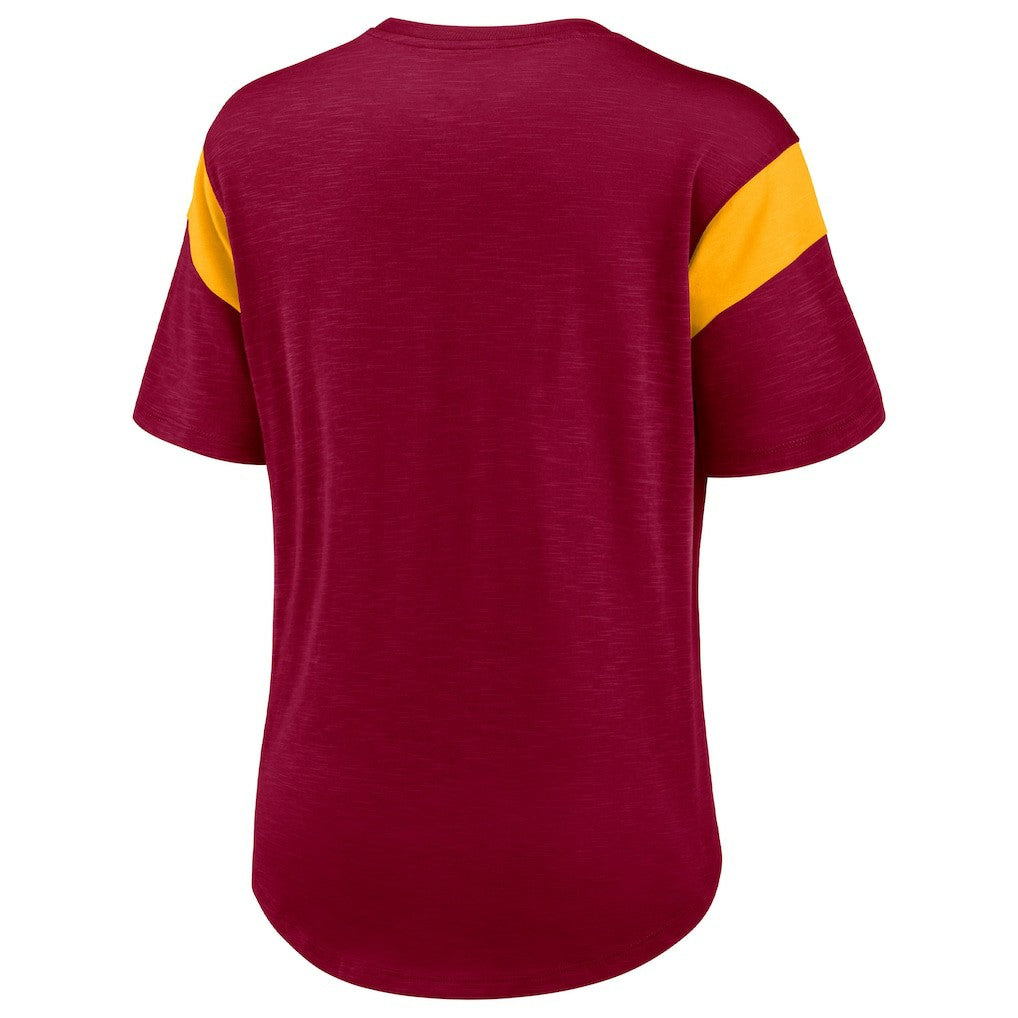 Washington Commanders Women's Primary Logo Fashion Top - Burgundy outlet