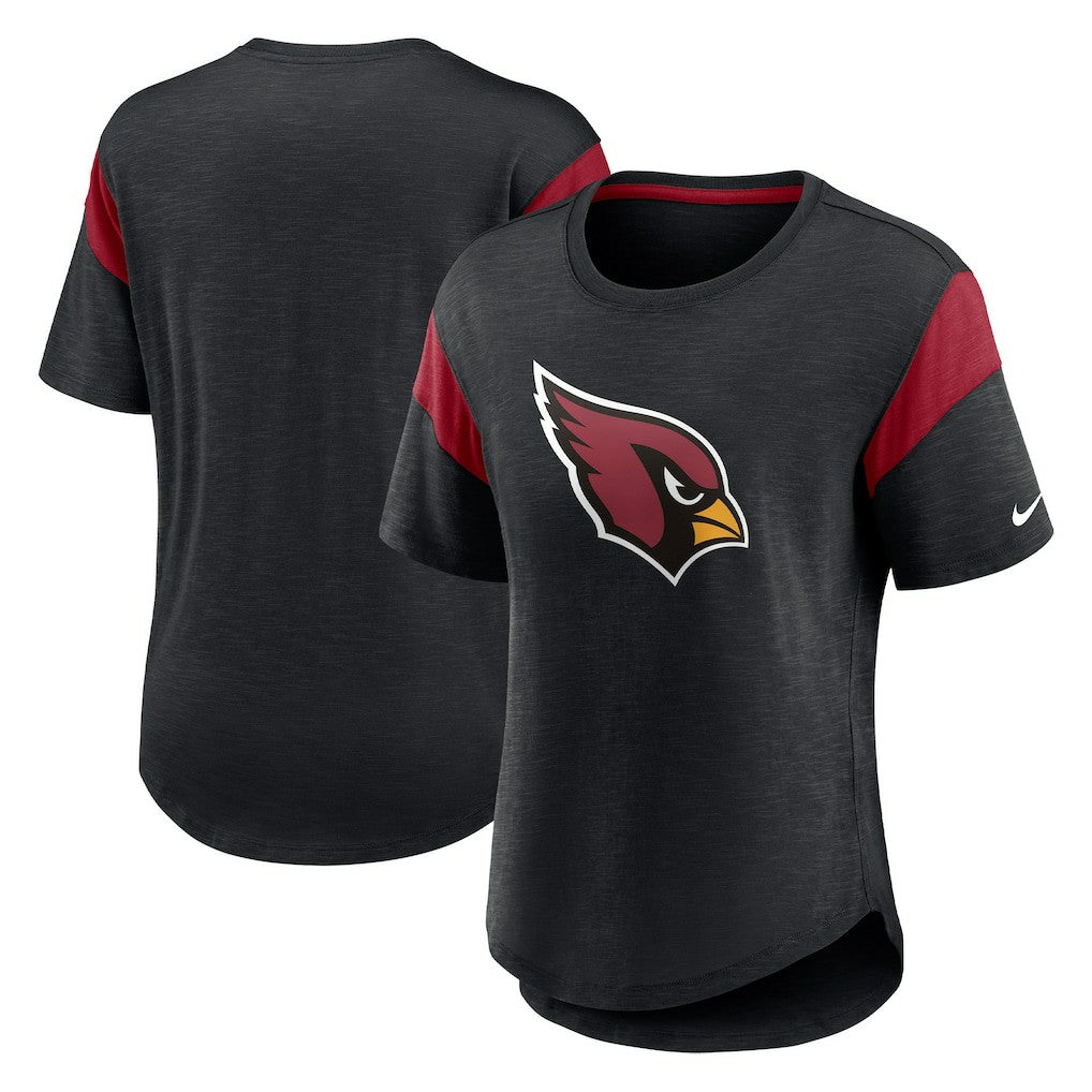 Arizona Cardinals Women's Primary Logo Fashion Top - Heather Black cheap