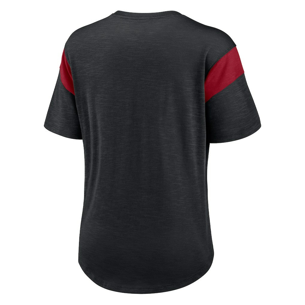 Arizona Cardinals Women's Primary Logo Fashion Top - Heather Black cheap