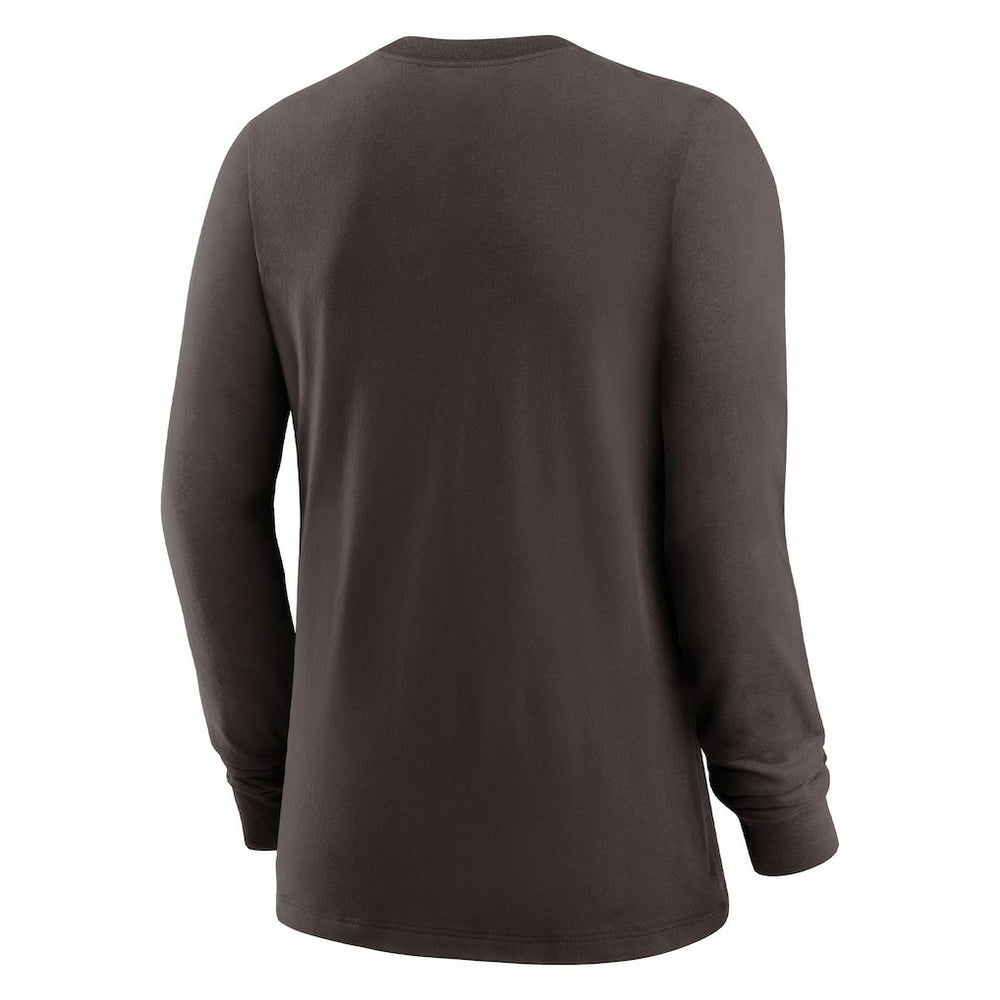 Cleveland Browns Women's Prime Split Long Sleeve T-Shirt - Brown outlet