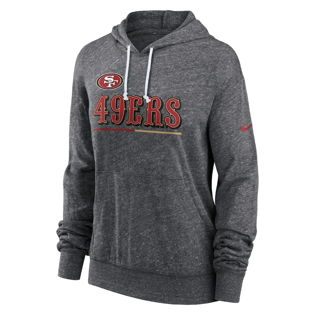 San Francisco 49ers Women's Team Spirit Gym Vintage Lightweight Hoodie Top - Heather Charcoal outlet