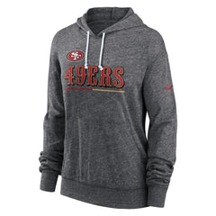 San Francisco 49ers Women's Team Spirit Gym Vintage Lightweight Hoodie Top - Heather Charcoal outlet