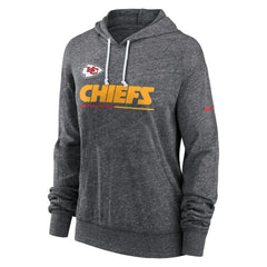 Kansas City Chiefs Women's Team Spirit Gym Vintage Lightweight Hoodie Top - Heather Charcoal online